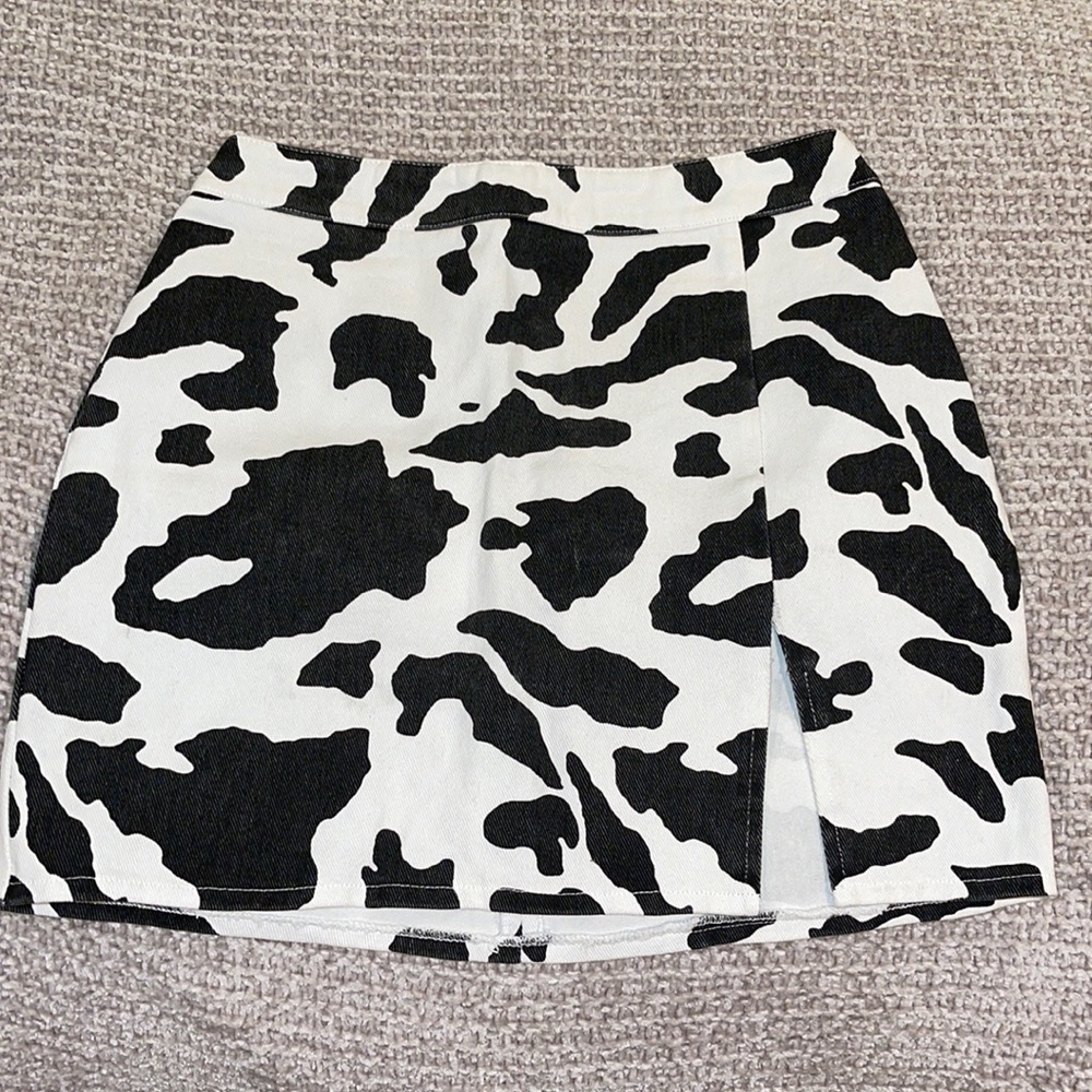 Cow Print Skirt